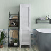 5-Tier Slim Freestanding Storage Organizer Cupboard Bathroom Tall Cabinet White