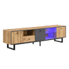 TV Stand 190cm Entertainment Center with 1 Drawer, 3 Compartments, LED Lighting