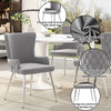 Velvet Dining Chairs Set of 4, Grey Chairs With Gold Metal Legs for Dining Room