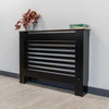 RADIATOR COVER Wall Cabinet MDF Wood Black Horizontal Line Grill Shelf Cabinet