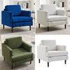 Single Accent Chair Fabric Sofa Wingback Armchair w/ Wood Frame for Living Room