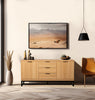 Large Sideboard, Metal-Based Oak Effect Storage Cabinet with Drawers & Cupboards