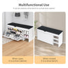 Shoe Bench Organizer 3 Tier Wooden Storage Unit Entryway Hallway Cabinet Stand