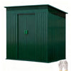 6 x 4 FT Garden Shed Storage Shed Waterproof with Foundation Kit & Vents, Green