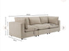 Dusk Boston 3 Seater Sofa In Grey Fabric RRP £999