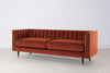 SWYFT MODEL X02 3 SEATER SOFA BRICK WITH STYLISH COPPER FEET