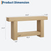 63" x 11.8" x 31.5" Entryway Console Table,2 Tier Sofa Table with Open Storage