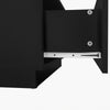 MODERN LED COFFEE TABLE WITH 2 DRAWERS STORAGE BLACK FOR LIVING ROOM