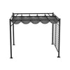 3 x 2.8m Pergola with Retractable Roof & Hollow Shade Garden Canopy Patio Gazebo