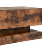 Step Wooden TV Stand In Rustic Oak With LED Lighting