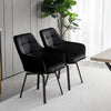 2 Pcs Swivel Velvet Dining Chair Restaurant Dining Room Furniture Modern Black
