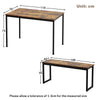 Dining Table and Bench Set Breakfast Bar Kitchen Dining Furniture Space Saving