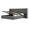 Ottoman Bed Upholstered Bed Frame With Storage, Wooden Slats Super King SIze Bed