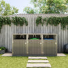Garden Storage Shed Triple Wheelie Bin Store Metal Cover Dustbin 3 Sheds Outdoor