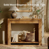 43.3'' Solid Wood Console Table, Farmhouse Narrow Entryway Sofa Table w/ Storage