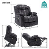 Electric Recliner Chair Fabric Upholstered Armchair Massage Heating Sofa Grey