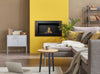Hanging bio fireplace 650x400 black structural matt