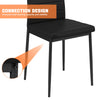 New Set of 6 Dining Chairs Padded Seat High back Metal Legs Home Furniture Krxif