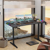 Oversized Large Gaming Desk Metal Frame Computer Table with Cable Tray Hook Hold