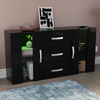 LED Sideboard 2 Door 3 Drawer Buffet Storage Cabinet Cupboard TV Unit High Gloss