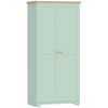 HOMCOM 172cm Wooden Storage Cabinet Cupboard With 4 Shelves Light Green