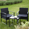 Brooklyn Garden Furniture Set – Outdoor Patio Bistro Set Black