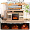 2000W Electric Fireplace Insert Fireplace TV Stand for TVs up to 55 Inch Natural