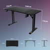 140×70 cm Gaming Desk with Cup Holder & Headphone Hook, Ergonomic Computer Desk