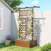 Wooden Trellis Planter Raised Garden Bed for Climbing Plants Refurbished