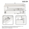 High Gloss Coffee Table with LED Glass Tabletop Light Up 2Darwer Sofa Side Table