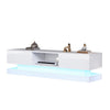 TV Stand Cabinet Unit White 160cm With 16 Color RGB LED Lights High Gloss Front