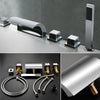 5 Hole Bathroom Bathtub Waterfall Faucet Chrome Tub Sink Mixer Tap &Hand Shower