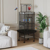 60in Large Pet Bird Cage with Rolling Stand Metal Parrot Cage with Play Top Bowl