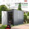 Galvanized Steel Garden Storage Shed Metal Lockable Outdoor Bike Shed with Doors