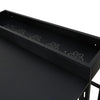Black Aluminium Space-Saving Balcony Bistro Set with Folding Chairs & Pla FTR216