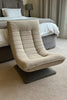 Fabric Relax Armchair 360° Recliner Accent Chair Cream Upholstered Lounge Seat