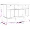 Sideboard Kitchen Storage Cabinet Shelves Cupboard 114x43x73.5cm Solid Wood Pine