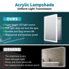 LED Bathroom Mirror Cabinet 500x700 Demister Shaver Socket with Bluetooth Option