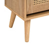 Manila Oak & Rattan 2 Door Flip Down Shoe Storage Cabinet Rack Hallway Furniture