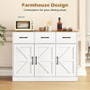 108cm Large Sideboard Storage Cabinet with Drawers-White