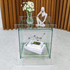 Acrylic Side Table Acrylic End Table Decorative Bathroom Bedroom with Sleek Edge