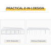 8m Gazebo Garden Marquee Canopy Party Carport Shelter Garage Tent White