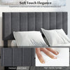 Double Size Linen Fabric Bed Frame-Grey