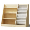 4-Tier Kids Wooden Bookshelf Six Layer Sling Bookcase for Books and Toys