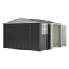 Garden Shed 10x10FT Steel Apex Tool Equipment Organize W/Window Door Anthracite