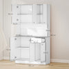 Freestanding Kitchen Cupboard, Storage Cabinet with Doors White