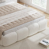 Upholstered Hydraulic Storage Bed Double 4ft6 with Velvet Headboard 135x190 cm