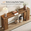 63-Inch Long Console Table, Farmhouse Wood Sofa Table for Hallway, Living Room