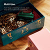 Beautify Teal & Pink Metal Storage Trunks Chest Bedroom, Dressing Room Set of 2
