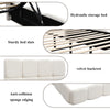 Upholstered Hydraulic Storage Bed Double 4ft6 with Velvet Headboard 135x190 cm